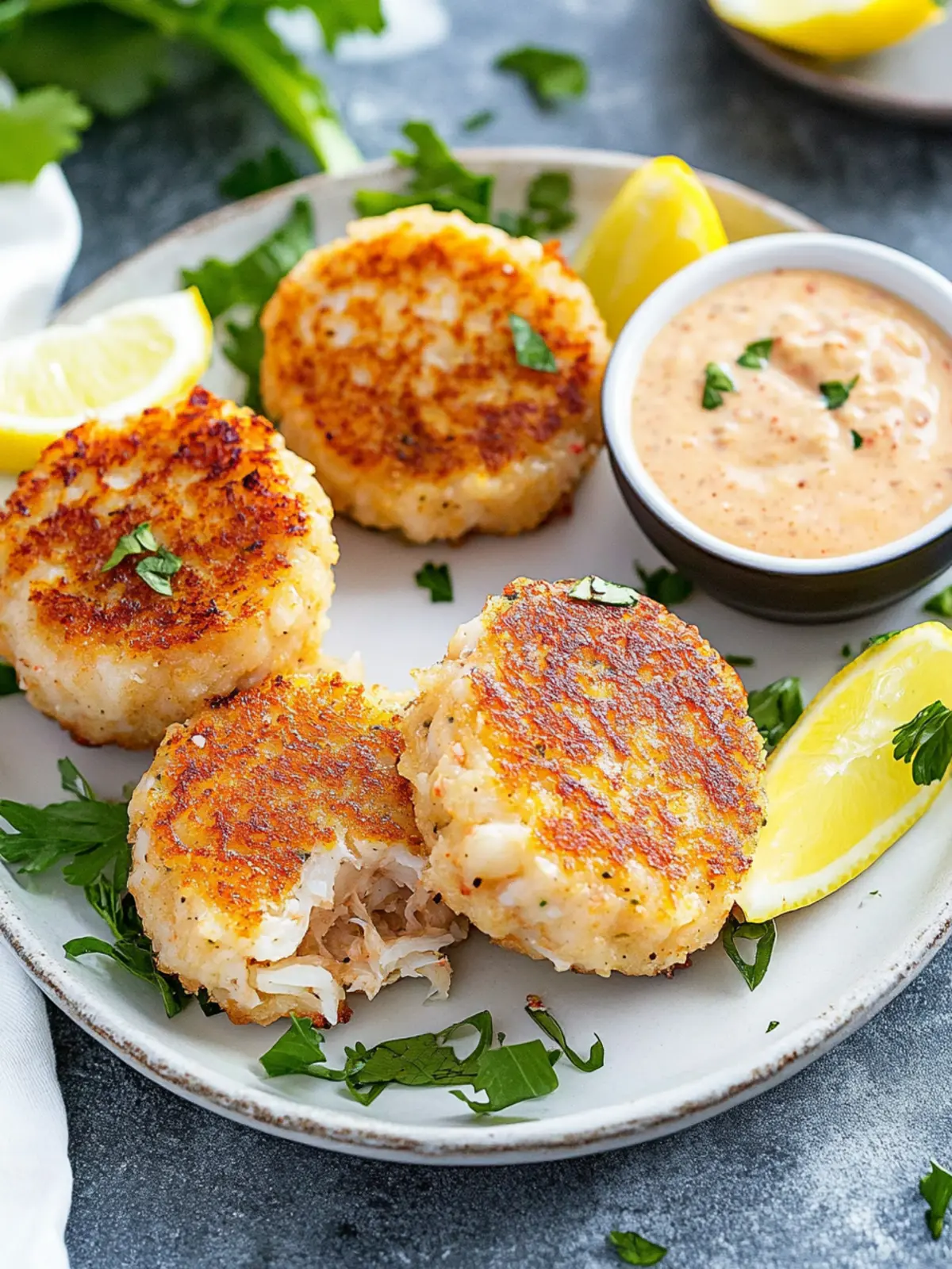 Crab Cakes with Remoulade Sauce That'll Elevate Your Dinner 4 Crab Cakes with Remoulade Sauce