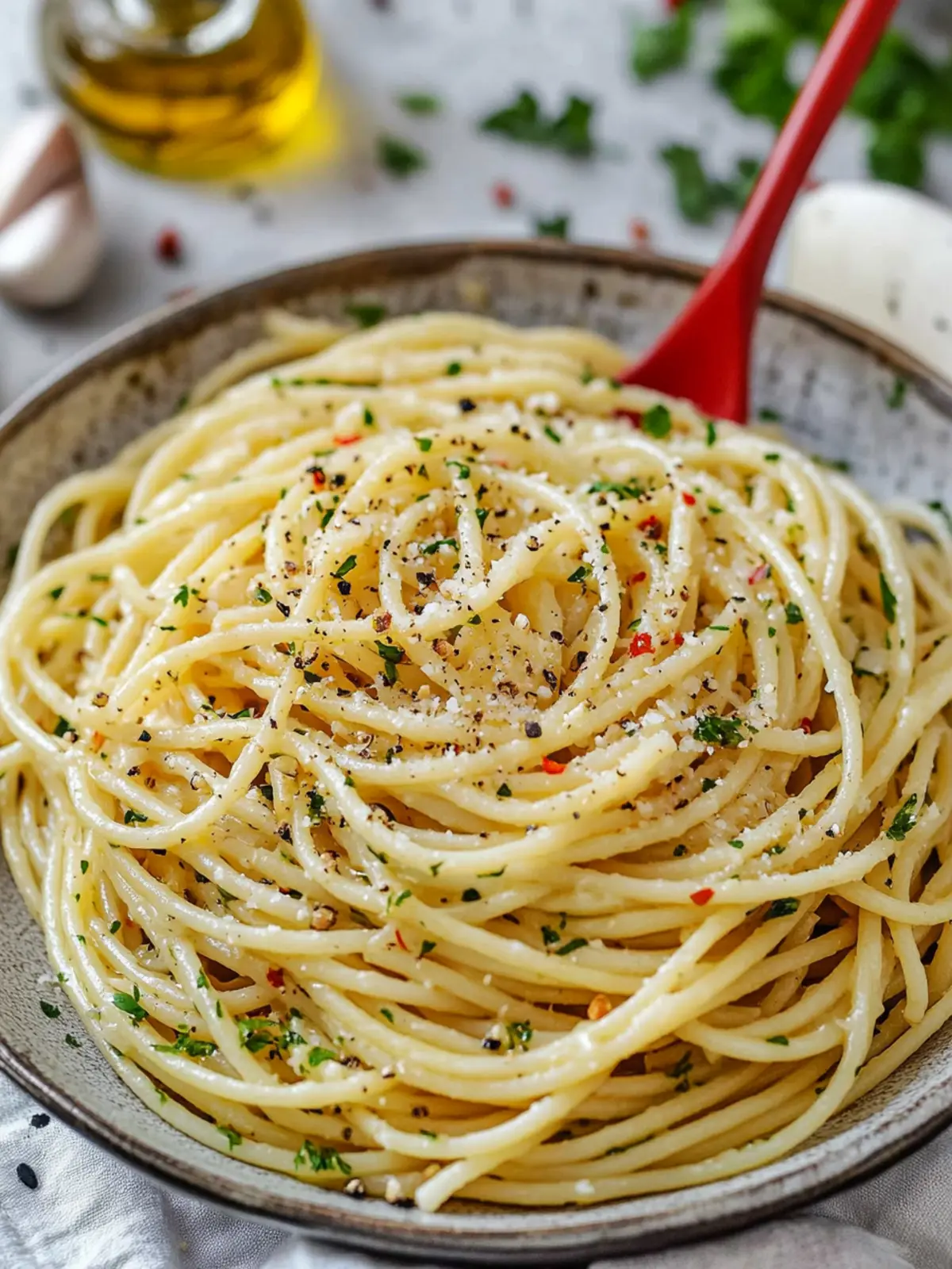 Delicious Spaghetti Aglio e Olio: Easy Garlic Olive Oil Pasta 4 Spaghetti Aglio e Olio (Easy Garlic Olive Oil Pasta)