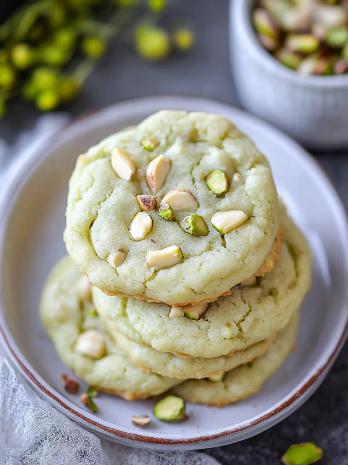 Irresistible Pistachio Pudding Cookies with White Chocolate Delight 2 Pistachio Pudding Cookies