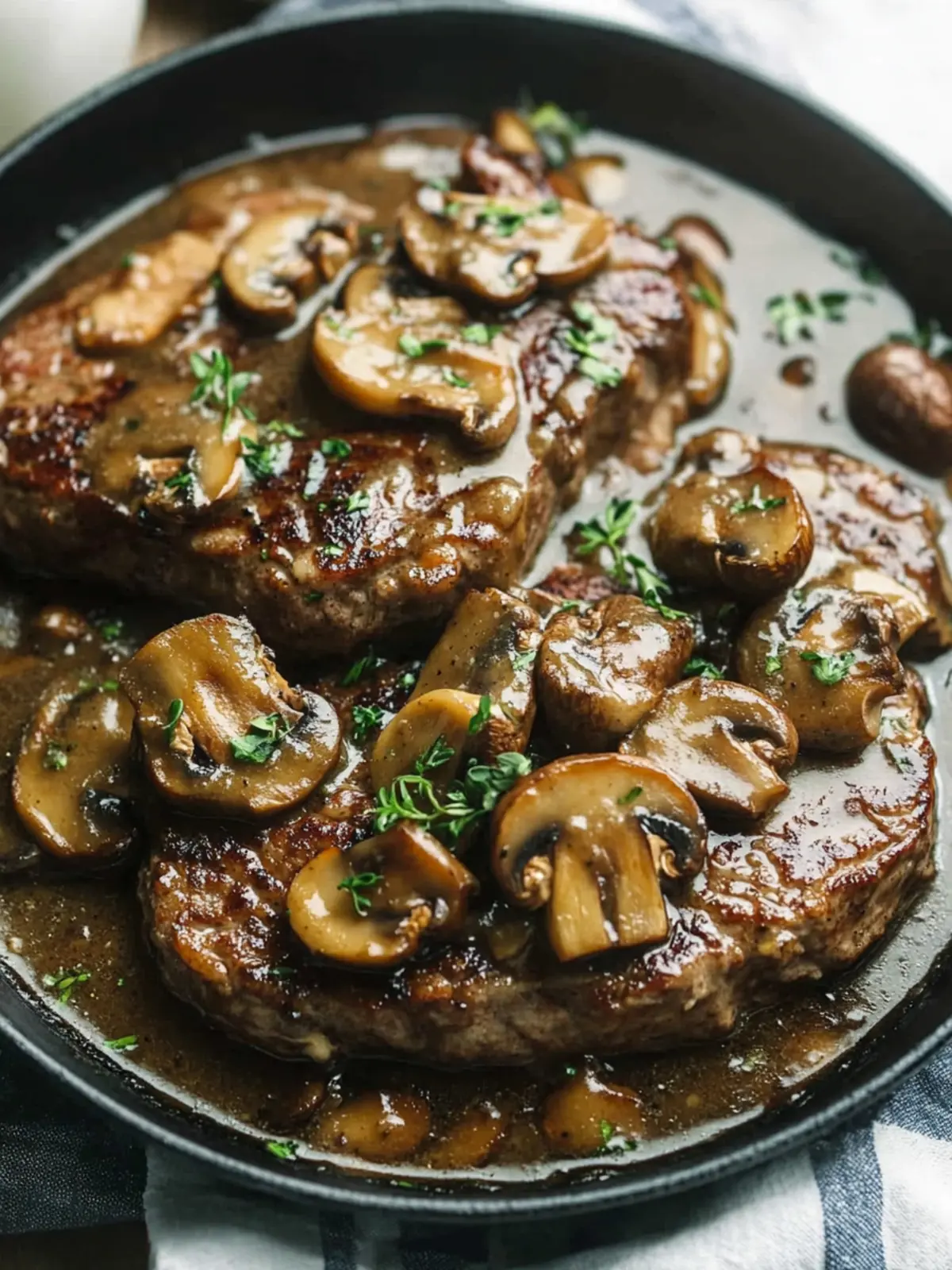 Delicious Cube Steaks with Mushroom Gravy for Comfort Food Lovers 4 Cube Steaks with Mushroom Gravy