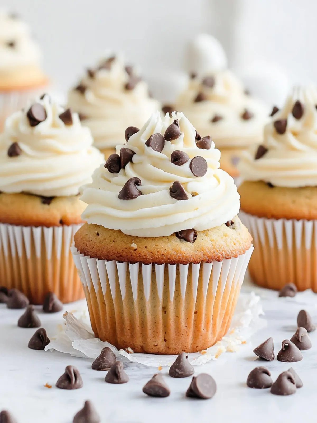 Irresistible Chocolate Chip Cookie Cupcakes with Cream Cheese Frosting 2 Chocolate Chip Cookie Cupcakes with Cream Cheese Frosting