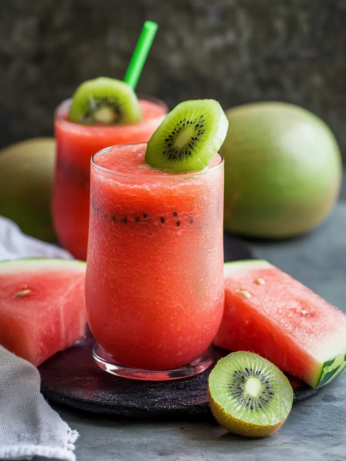 Refreshing Easy Homemade Kiwi Watermelon Slushie Recipe! 2 Easy Homemade Kiwi Watermelon Slushie