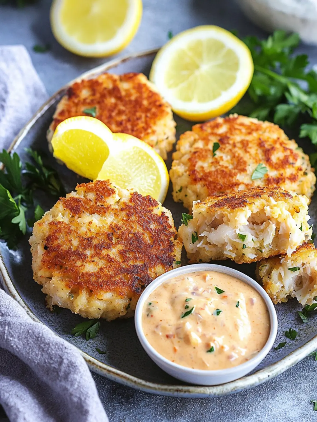 Crab Cakes with Remoulade Sauce That'll Elevate Your Dinner 2 Crab Cakes with Remoulade Sauce
