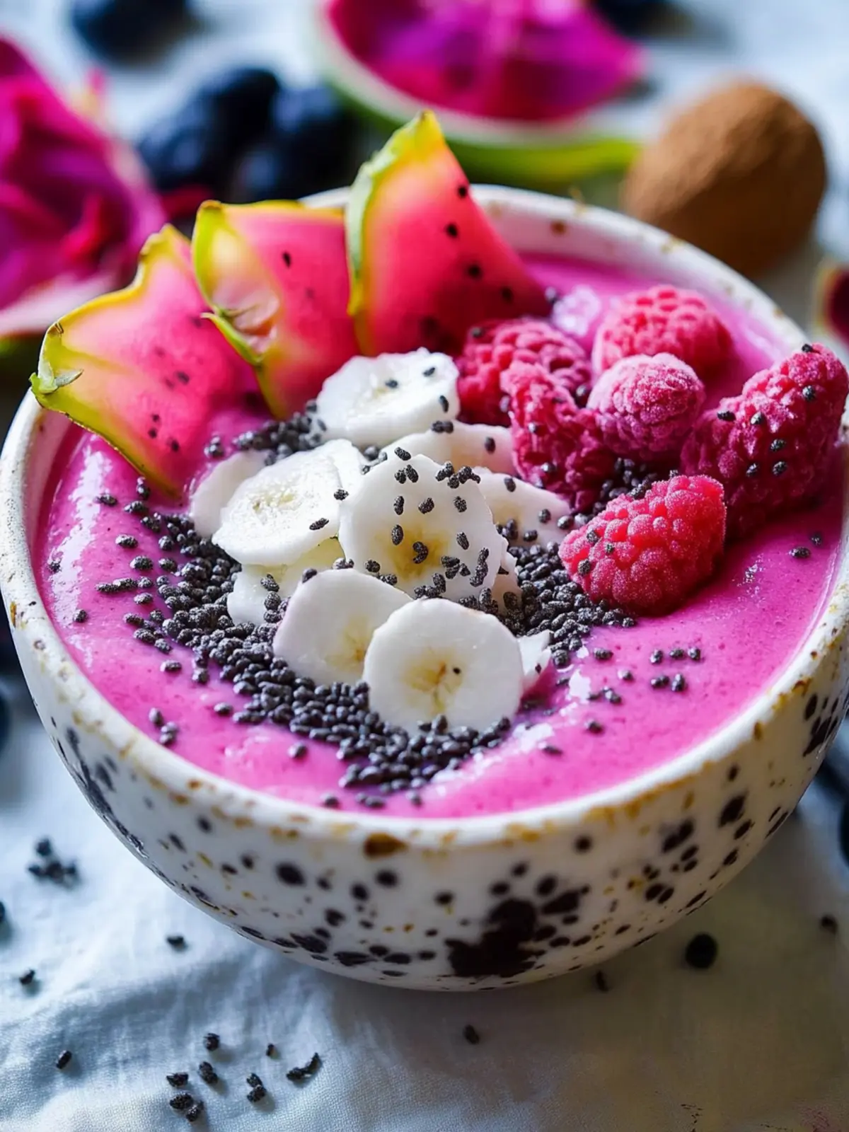 Hunger-Slaying Dragon Fruit Coconut Smoothie Bowl Bliss 3 Hunger Slaying Dragon Fruit Coconut Smoothie Bowl
