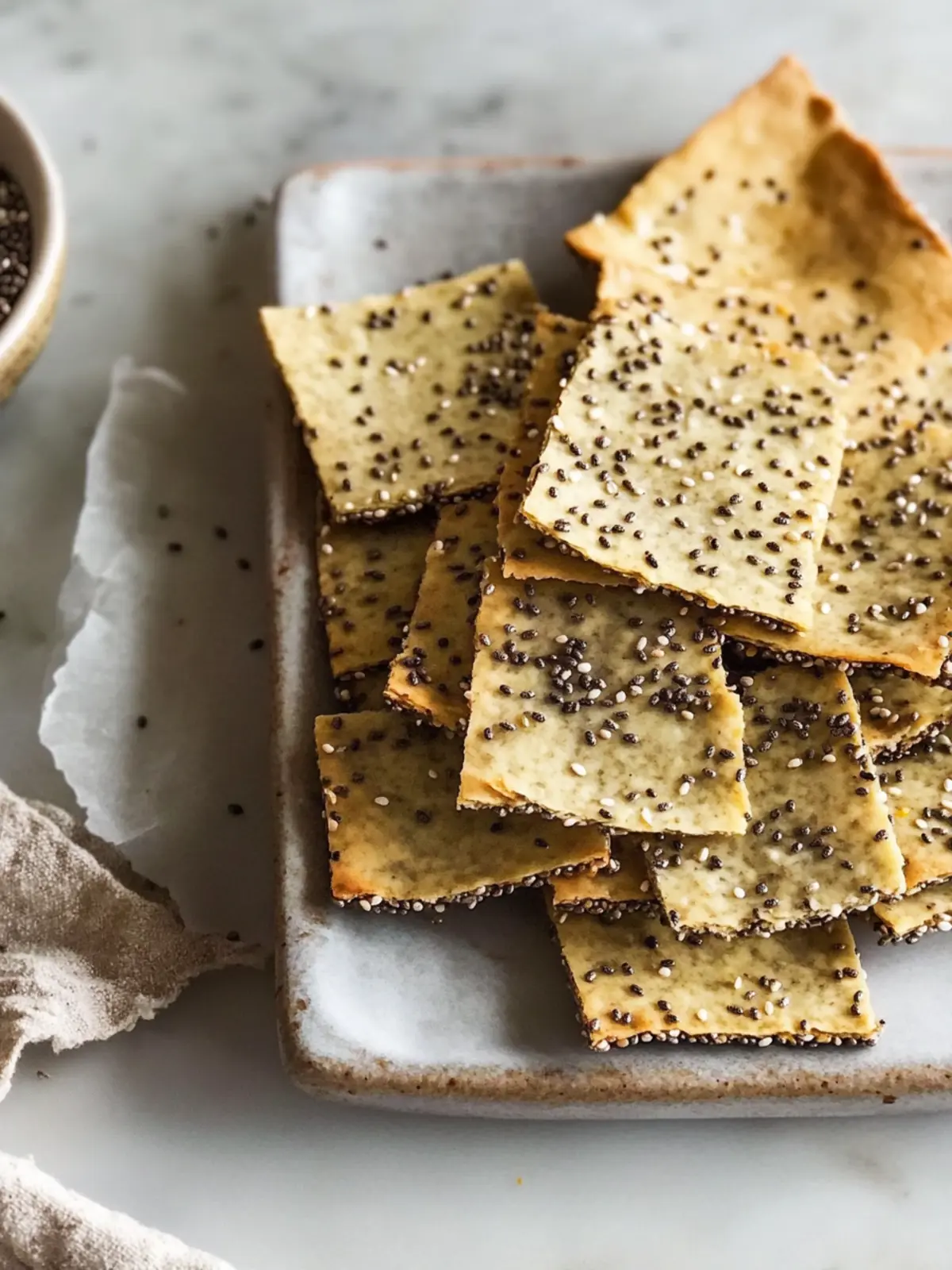 Crunchy Chia Seed Crackers for Guilt-Free Snacking Delight 5 Chia Seed Crackers