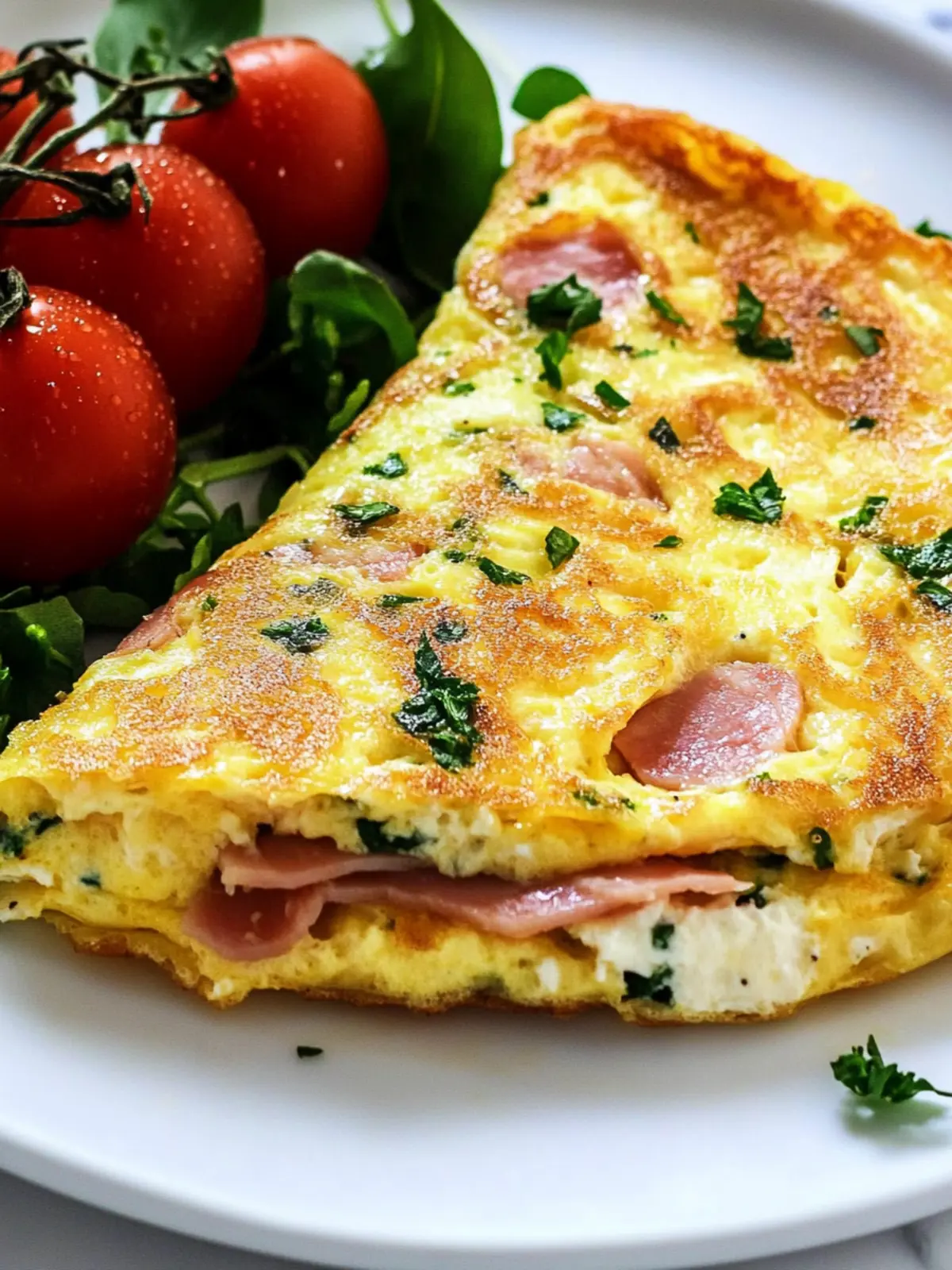 High-Protein Mozzarella Omelet with Ham for a Flavor Boost 4 High-Protein Mozzarella Omelet with Ham