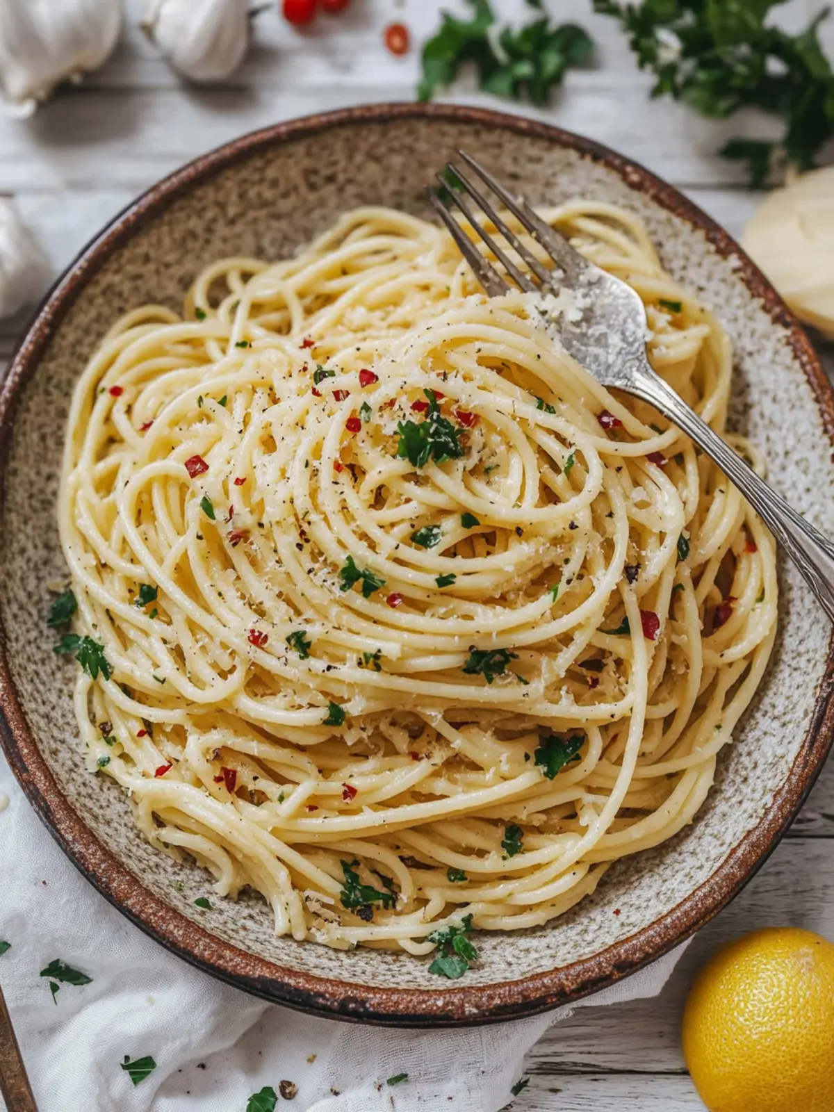Delicious Spaghetti Aglio e Olio: Easy Garlic Olive Oil Pasta 3 Spaghetti Aglio e Olio (Easy Garlic Olive Oil Pasta)