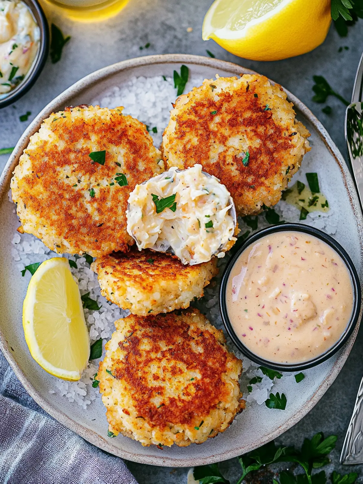 Crab Cakes with Remoulade Sauce That'll Elevate Your Dinner 5 Crab Cakes with Remoulade Sauce