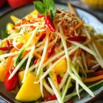 Fresh Thai Mango Green Papaya Salad with Zesty Chili Lime Dressing 7 Fresh Thai Mango Green Papaya Salad with Chili Lime Dressing