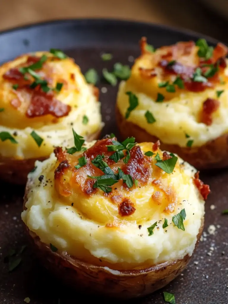 Stuffed Mashed Potato Nests
