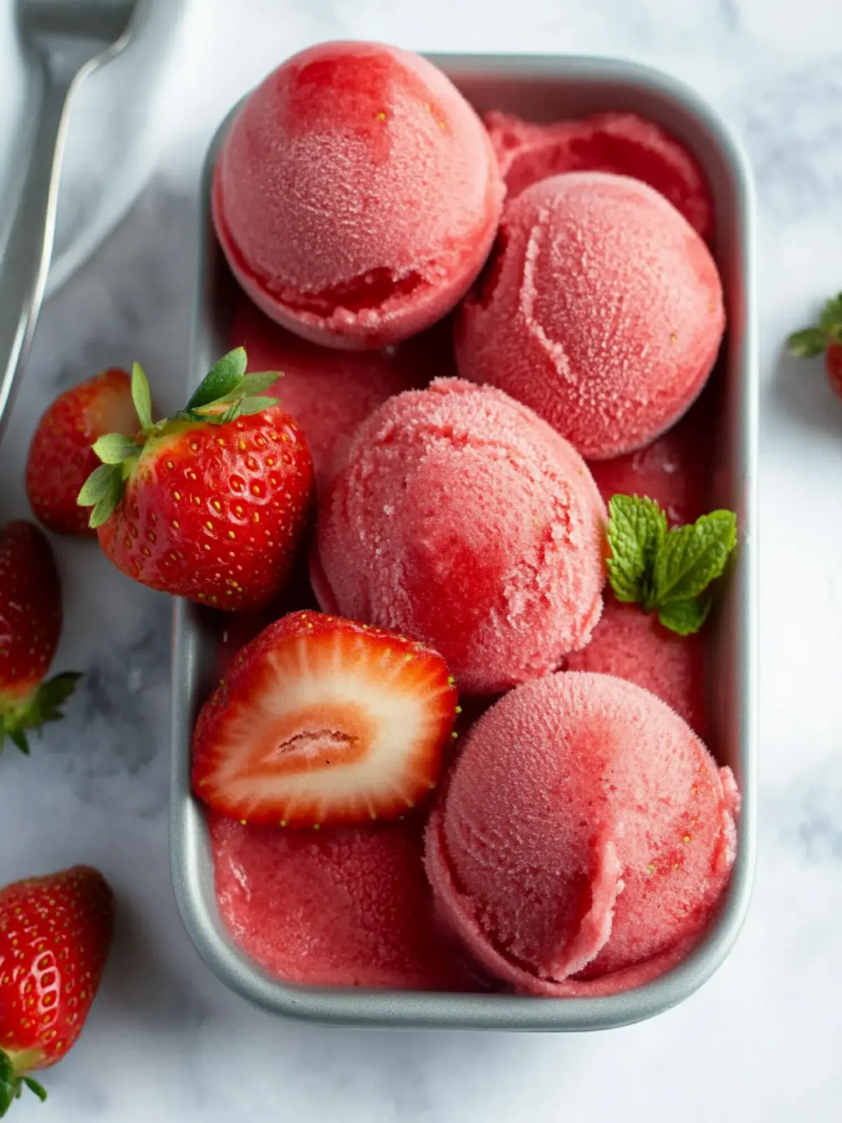 Homemade Strawberry Sorbet: Refreshingly Sweet Summer Treat 2 Strawberry Sorbet