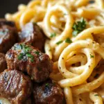 Creamy Garlic Butter Steak Bites with Spicy Cajun Alfredo Pasta 9 Creamy Garlic Butter Steak Bites with Spicy Cajun Alfredo Twisted Pasta