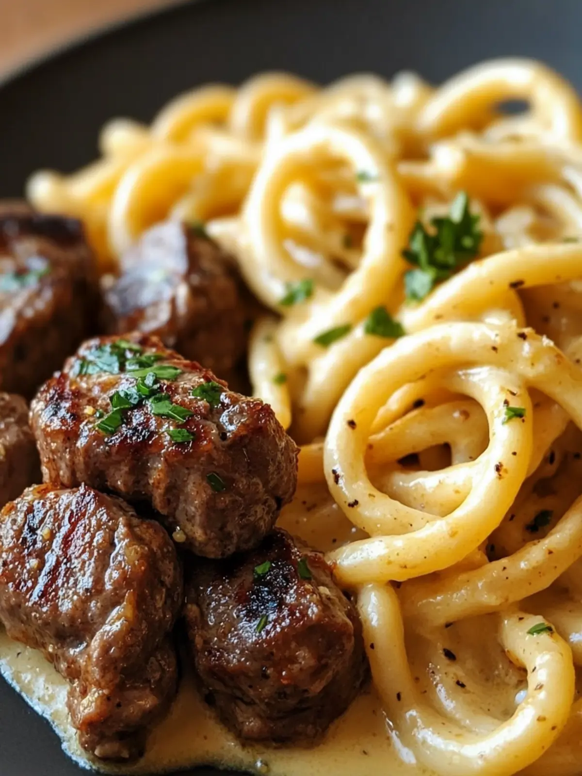 Creamy Garlic Butter Steak Bites with Spicy Cajun Alfredo Pasta 5 Creamy Garlic Butter Steak Bites with Spicy Cajun Alfredo Twisted Pasta
