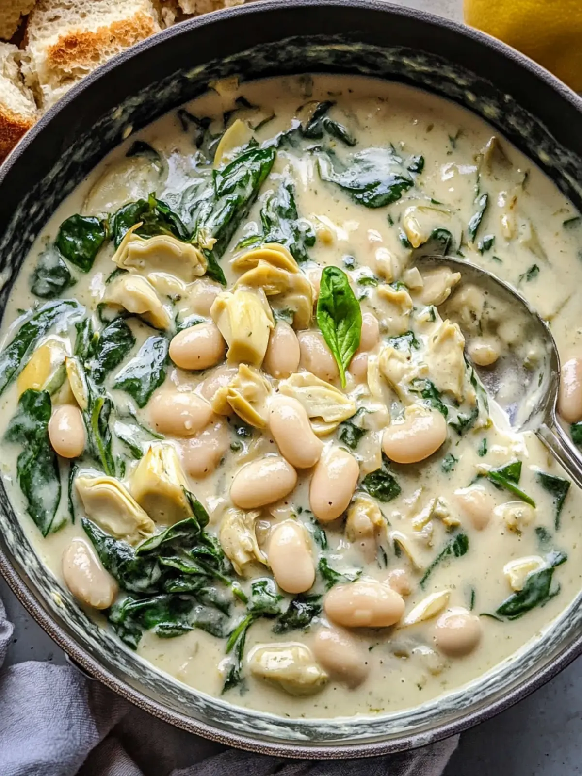 Creamy Spinach Artichoke Butter Beans for Cozy Nights 4 Creamy Spinach Artichoke Butter Beans