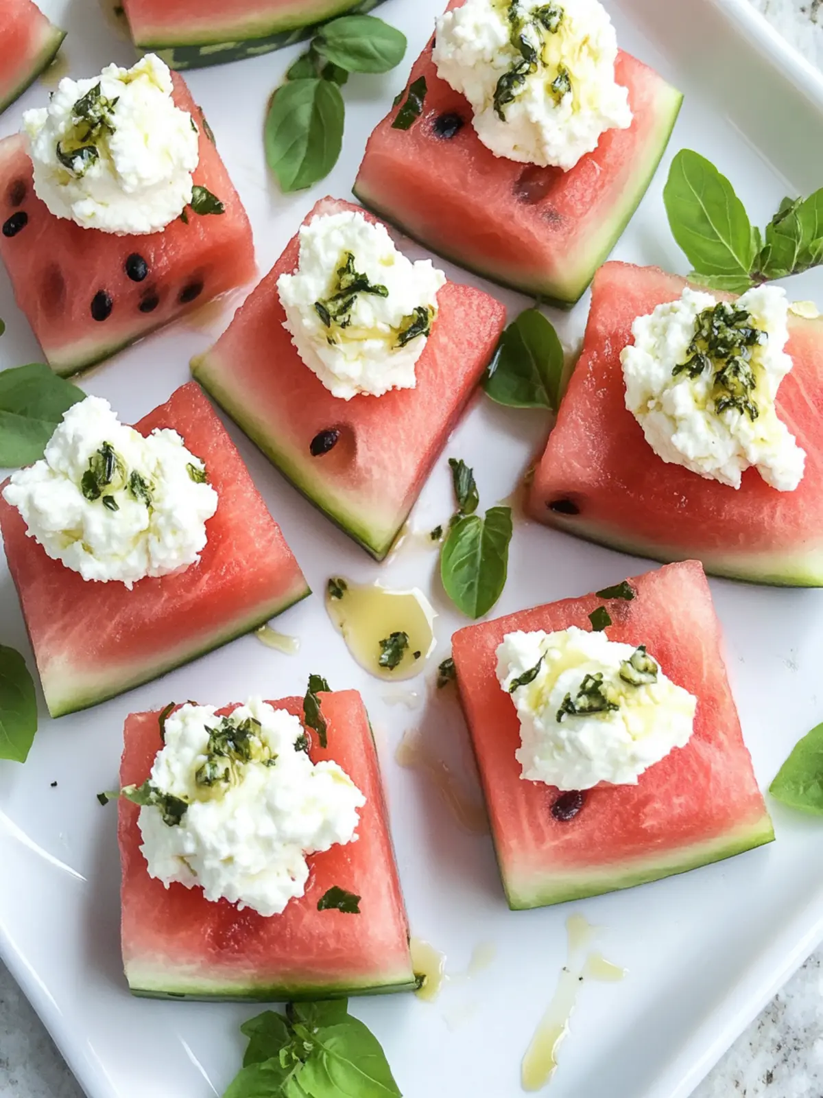 Irresistible Fresh Watermelon Bites With Whipped Feta Delight 3 Fresh Watermelon Bites With Whipped Feta