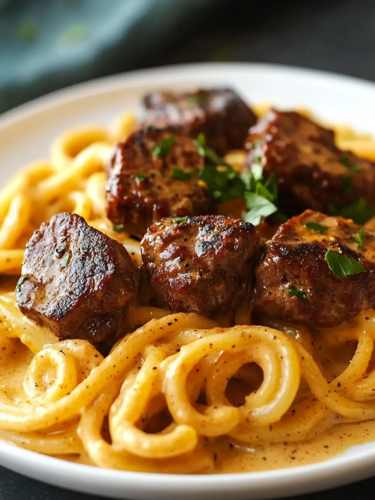 Creamy Garlic Butter Steak Bites with Spicy Cajun Alfredo Pasta 4 Creamy Garlic Butter Steak Bites with Spicy Cajun Alfredo Twisted Pasta