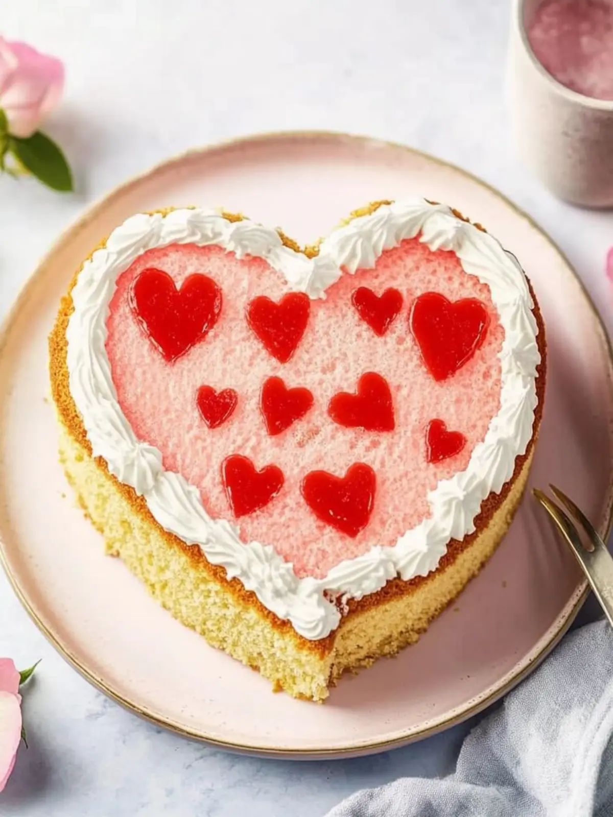 Heart Surprise Cake: Whip Up Joy with This Easy Recipe! 2 Heart Surprise Cake
