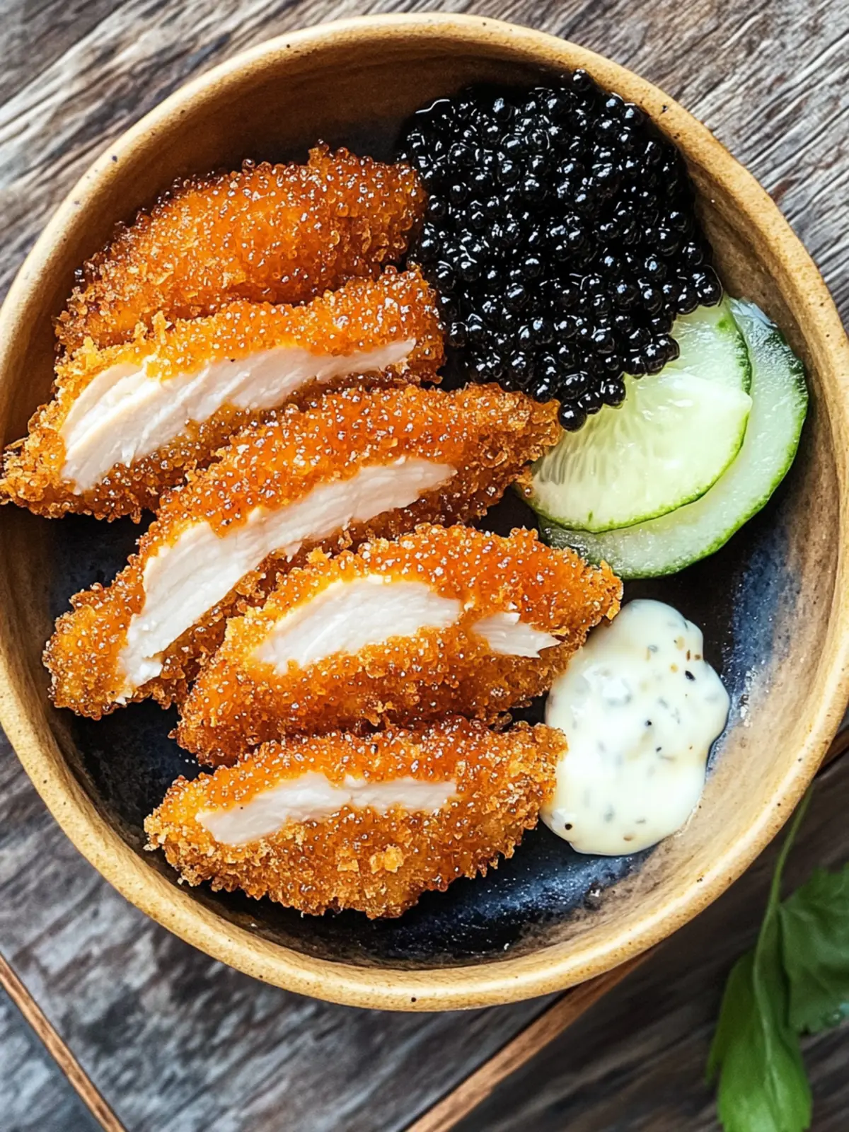 Easy Chicken Katsu with Caviar: A Gourmet Twist at Home 3 Easy Chicken Katsu with Caviar