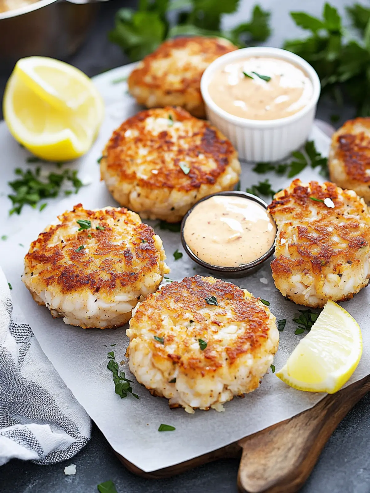 Crab Cakes with Remoulade Sauce That'll Elevate Your Dinner 3 Crab Cakes with Remoulade Sauce