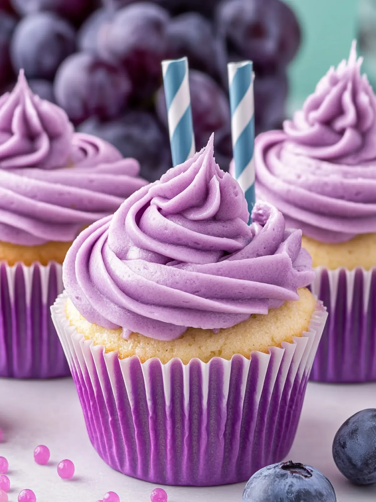 Delicious Grape Soda Cupcakes with Creamy Buttercream Frosting 4 Grape Soda Cupcakes
