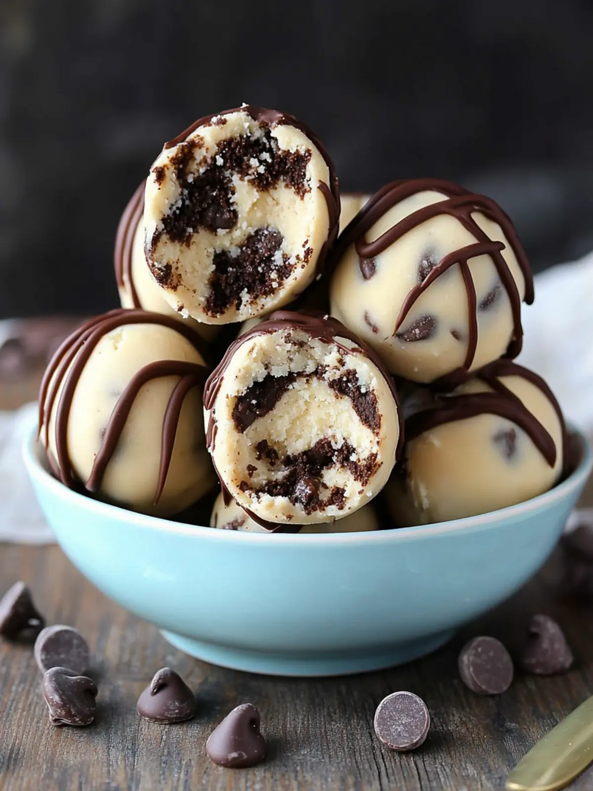 Irresistible Chocolate Chip Cookie Dough Cheesecake Balls 4 Chocolate Chip Cookie Dough Cheesecake Balls