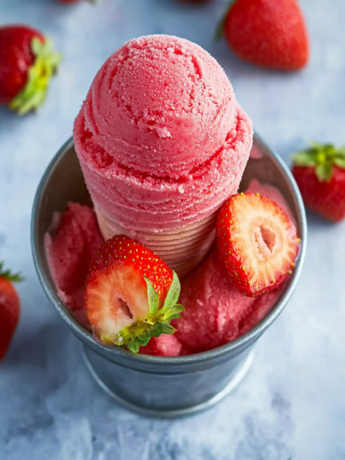 Homemade Strawberry Sorbet: Refreshingly Sweet Summer Treat 4 Strawberry Sorbet