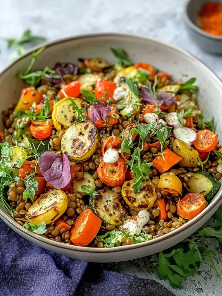 Gluten-Free Roasted Vegetable Lentil Salad