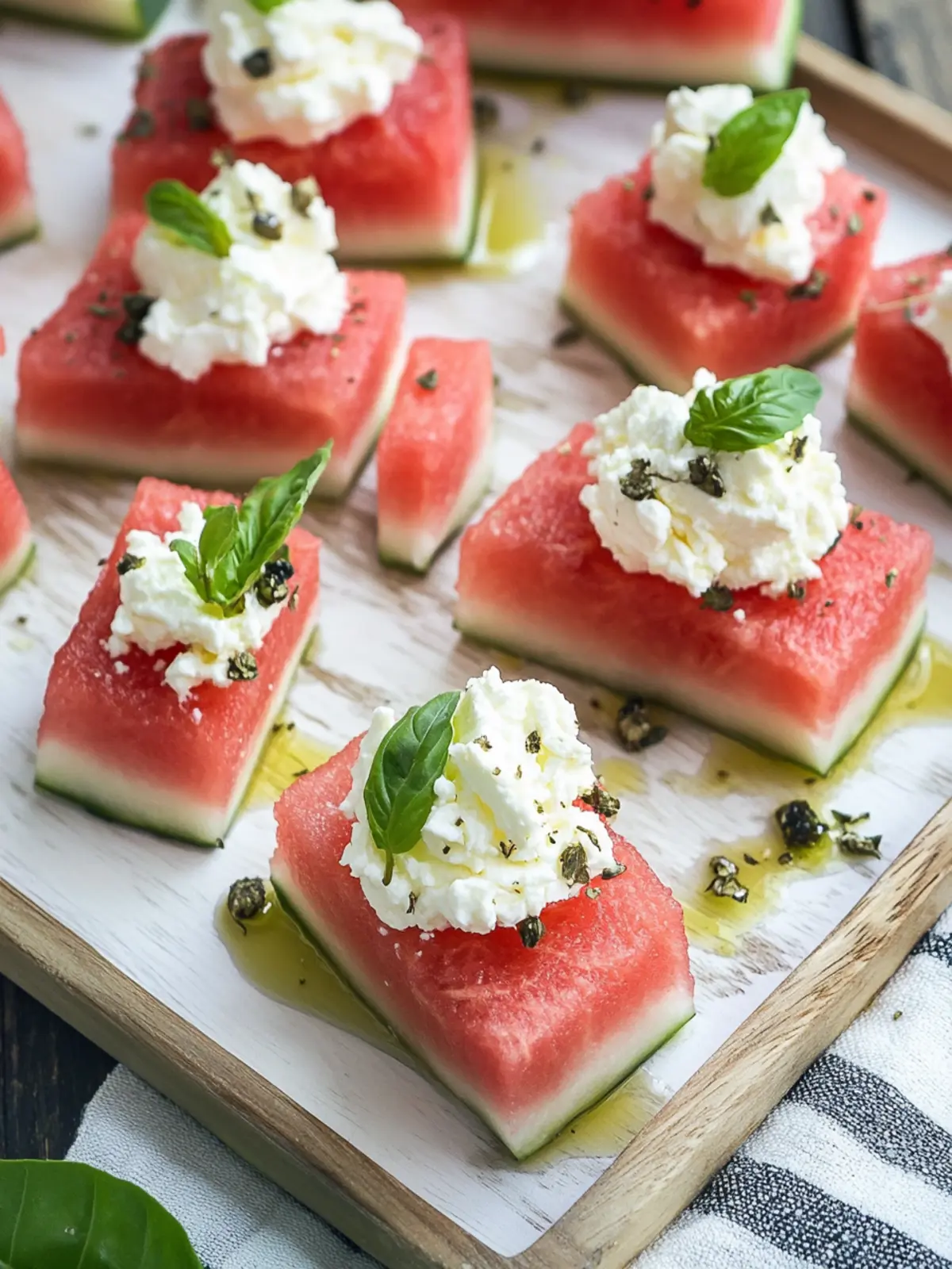 Irresistible Fresh Watermelon Bites With Whipped Feta Delight 5 Fresh Watermelon Bites With Whipped Feta
