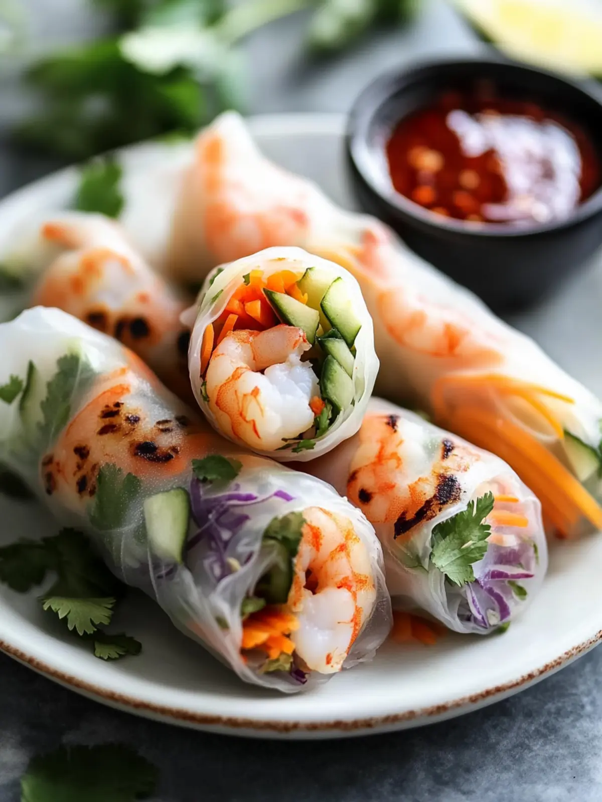 Grilled Shrimp Vietnamese Spring Rolls: Fresh Flavor Awaits 5 Grilled Shrimp Vietnamese Spring Rolls
