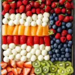 4th of July American Flag Fruit Platter with Cute Grab-and-Go Cups 7 4th of July American Flag Fruit Platter (Grab-and-Go Cups Option)