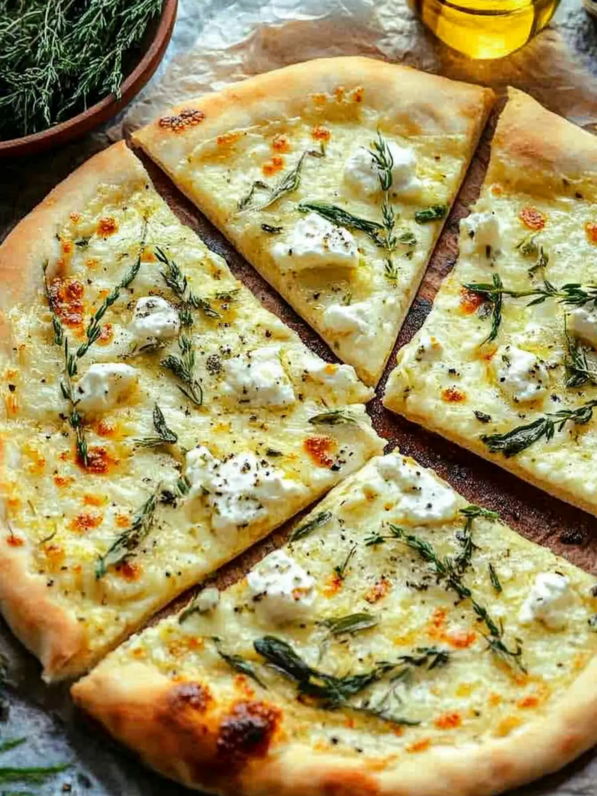 Savor the Creamy Delight of White Pizza (Pizza Bianca) 4 White Pizza (Pizza Bianca)