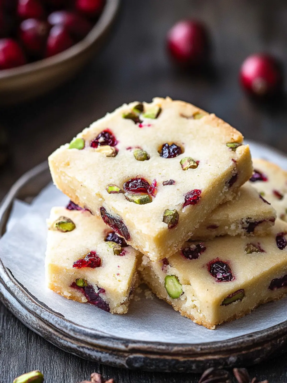 Cranberry Pistachio Shortbread: A Festive Delight to Savor 5 Cranberry Pistachio Shortbread