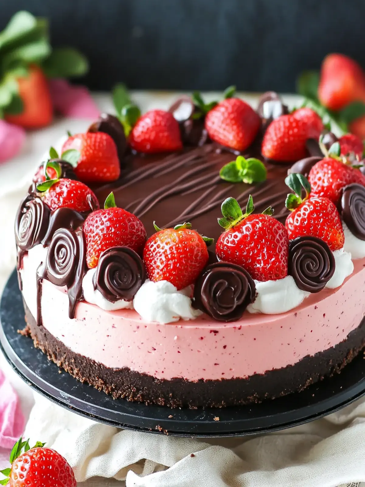 Decadent Chocolate Covered Strawberry Cheesecake You’ll Love 4 Chocolate Covered Strawberry Cheesecake