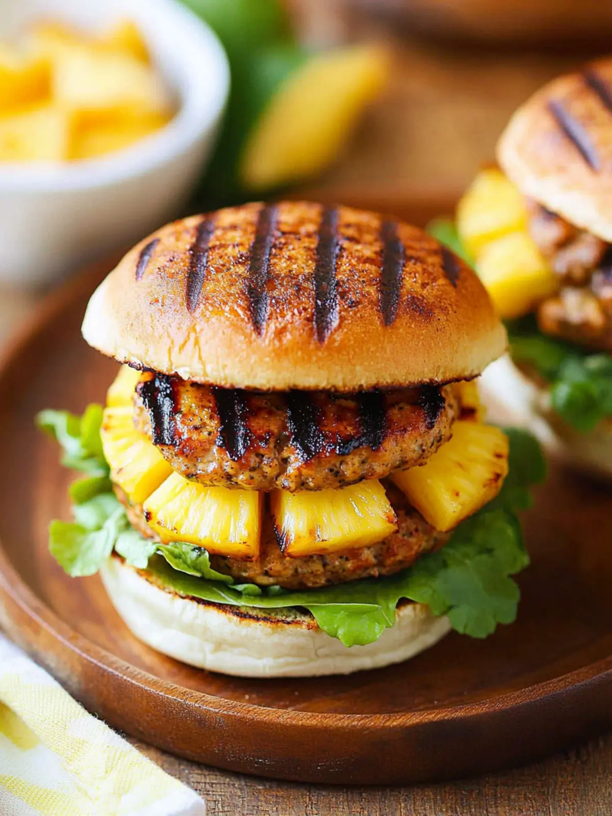 Juicy Curry Turkey Burgers With Grilled Pineapple Delight 5 Curry Turkey Burgers With Grilled Pineapple