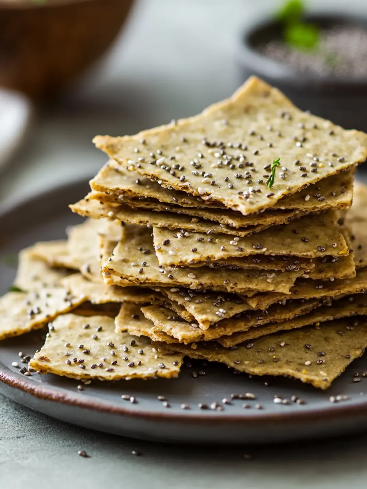 Crunchy Chia Seed Crackers for Guilt-Free Snacking Delight 2 Chia Seed Crackers