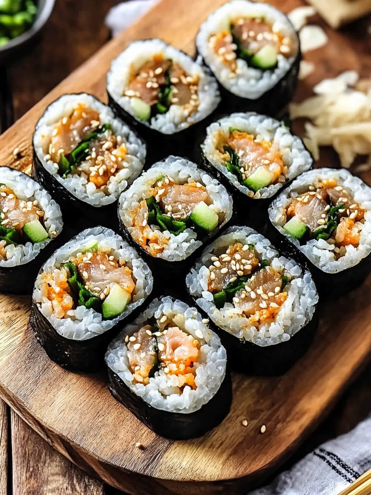 Spicy Tuna Kimbap Rolls that Will Elevate Your Dinner Game 2 Spicy Tuna Kimbap Rolls
