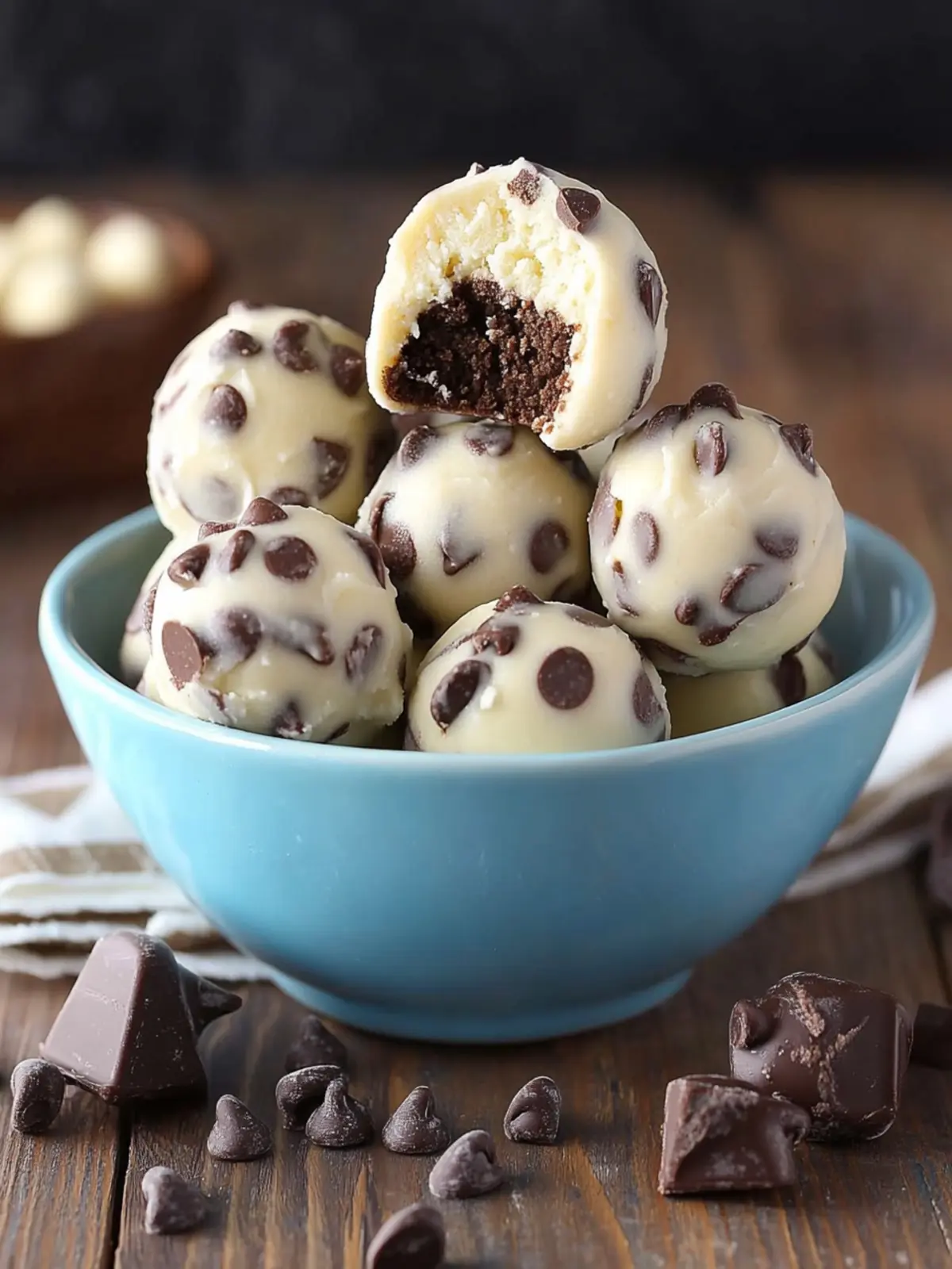 Irresistible Chocolate Chip Cookie Dough Cheesecake Balls 5 Chocolate Chip Cookie Dough Cheesecake Balls