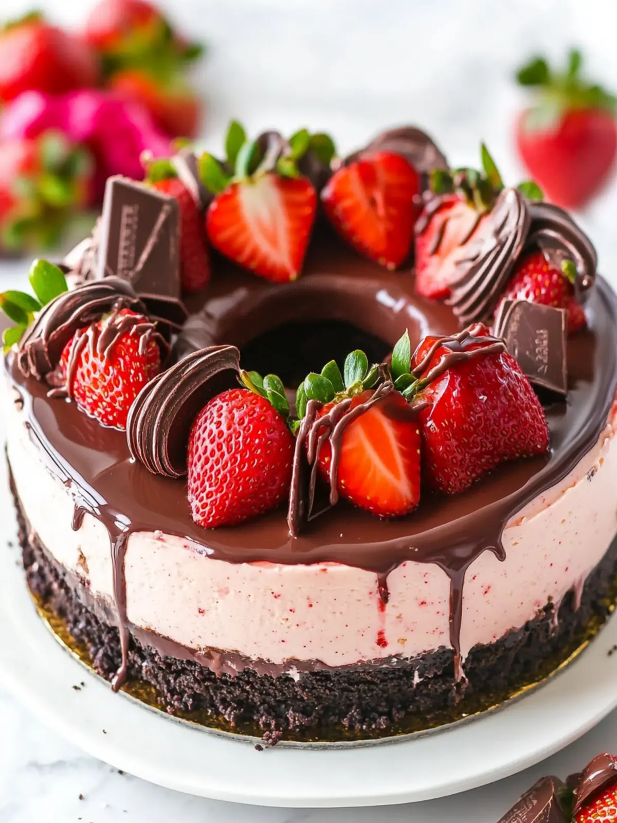 Decadent Chocolate Covered Strawberry Cheesecake You’ll Love 5 Chocolate Covered Strawberry Cheesecake