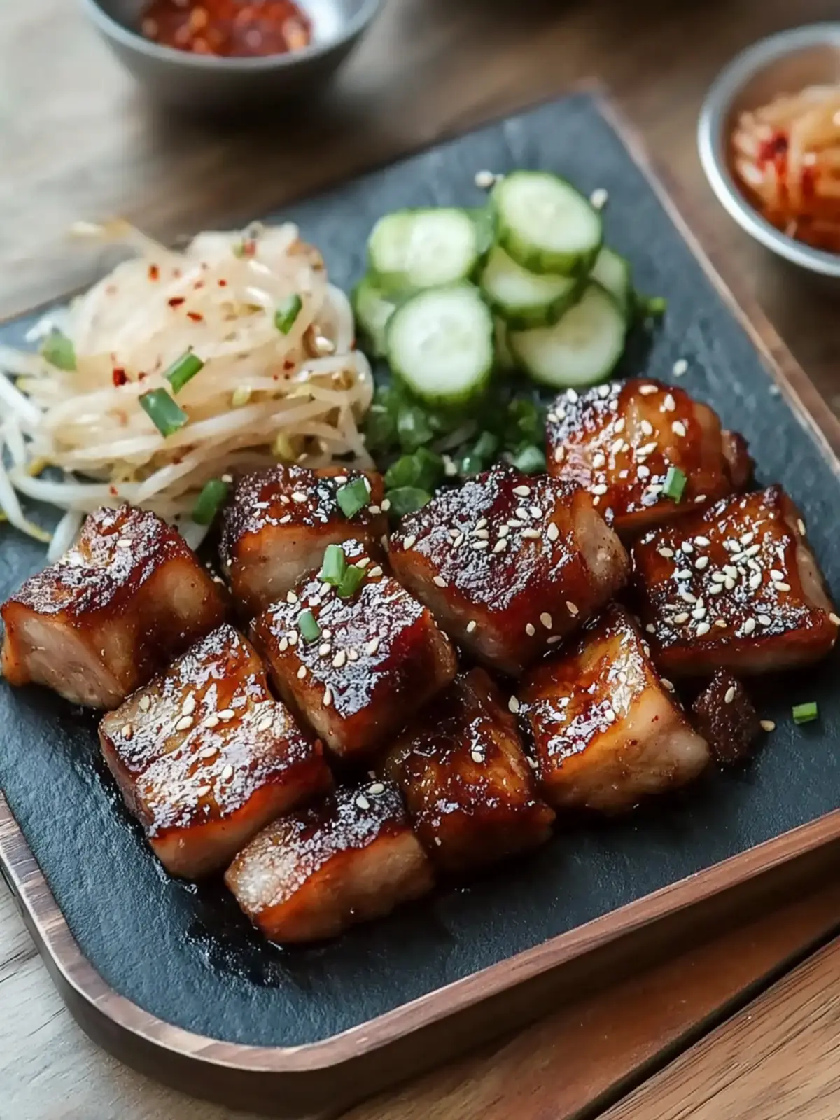 Savory Korean Garlic Soy Glazed Pork Belly Ready in 10 Minutes 2 Korean Garlic Soy Glazed Pork Belly in 10 Minutes