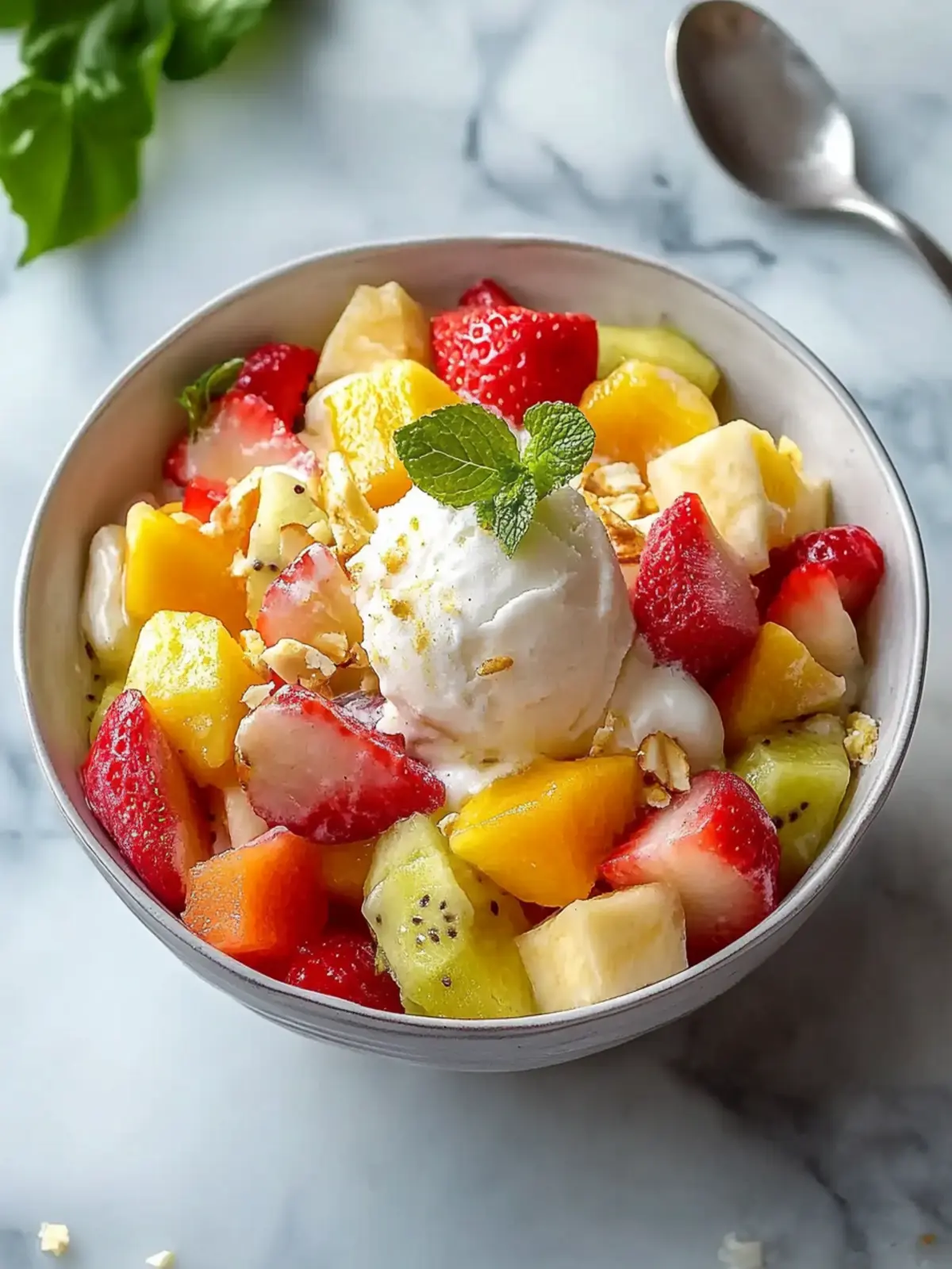 Delight Dad with a Father's Day Homemade Fruit Salad Sundae 2 Father's Day Homemade Fruit Salad with Ice Cream
