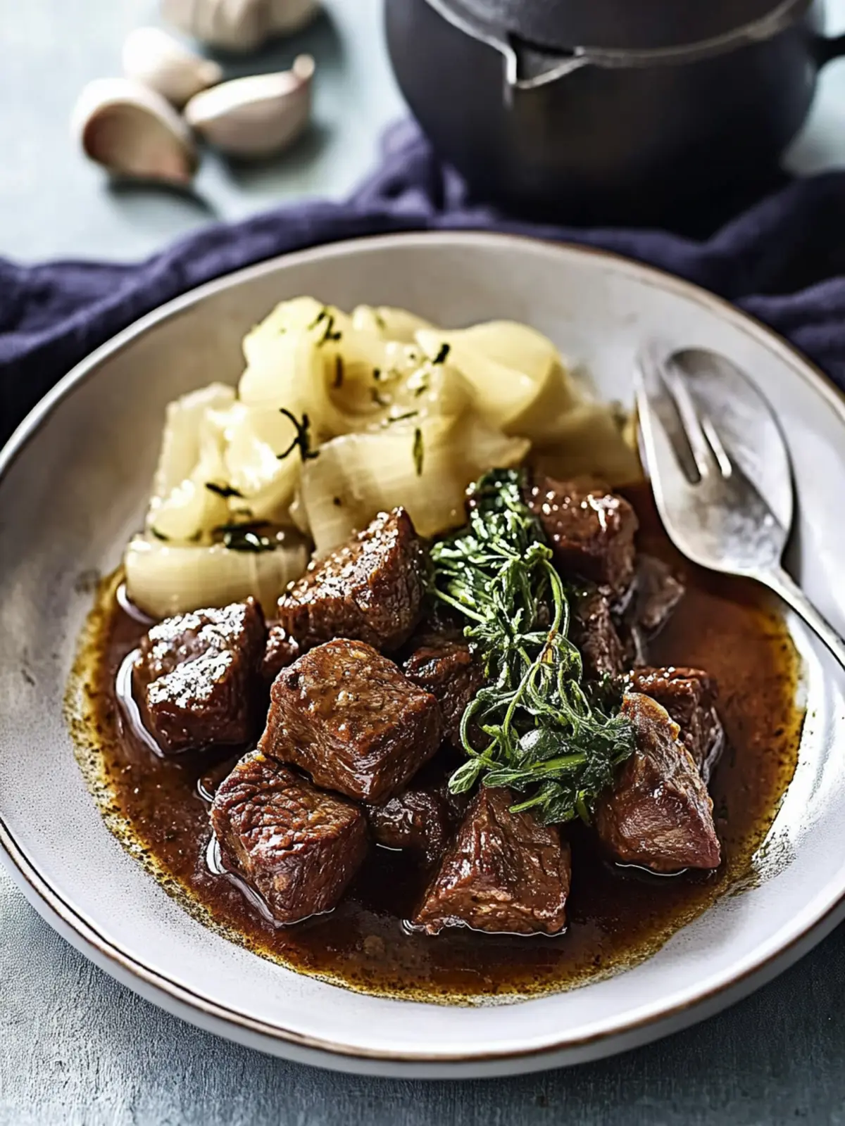 Father's Day Braised Beef Cubes with Garlic: A Hearty Delight 2 Father's Day Braised Beef Cubes with Garlic