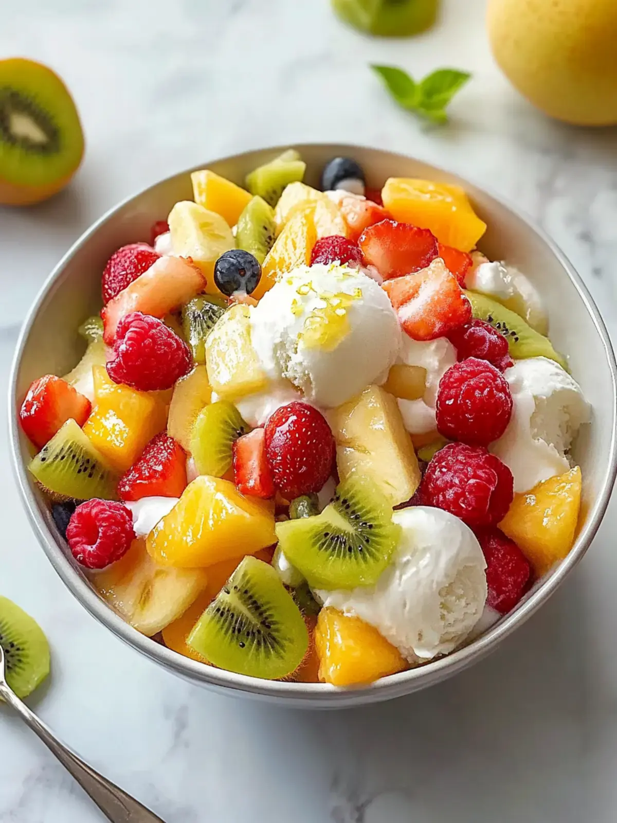 Delight Dad with a Father's Day Homemade Fruit Salad Sundae 4 Father's Day Homemade Fruit Salad with Ice Cream