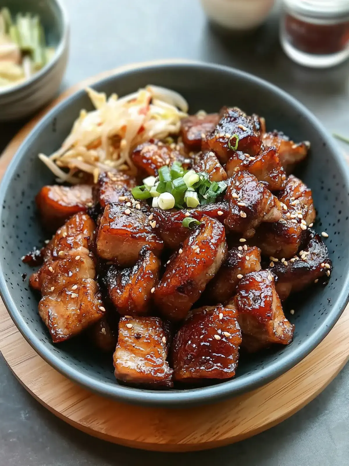 Savory Korean Garlic Soy Glazed Pork Belly Ready in 10 Minutes 4 Korean Garlic Soy Glazed Pork Belly in 10 Minutes