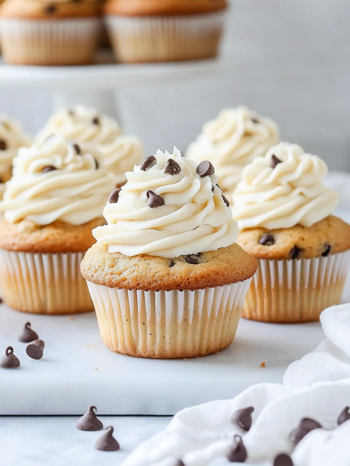 Irresistible Chocolate Chip Cookie Cupcakes with Cream Cheese Frosting 3 Chocolate Chip Cookie Cupcakes with Cream Cheese Frosting