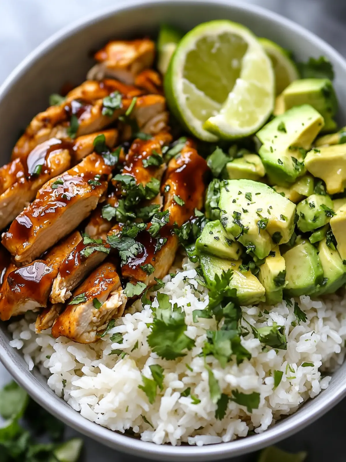 Delicious Honey Lime Chicken & Avocado Rice Bowl Recipe 4 Honey Lime Chicken & Avocado Rice Bowl