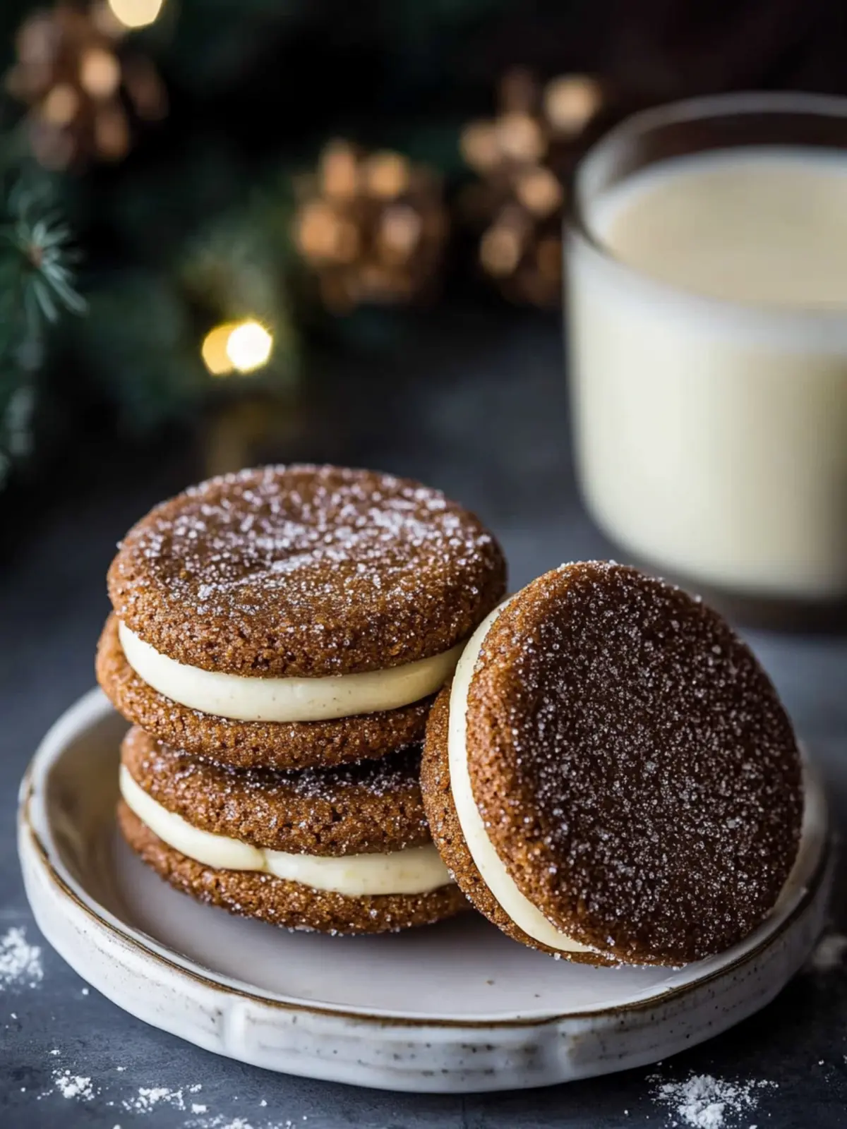 Ginger Molasses Sandwich Cookies with Eggnog for Cozy Moments 5 Ginger Molasses Sandwich Cookies with Eggnog