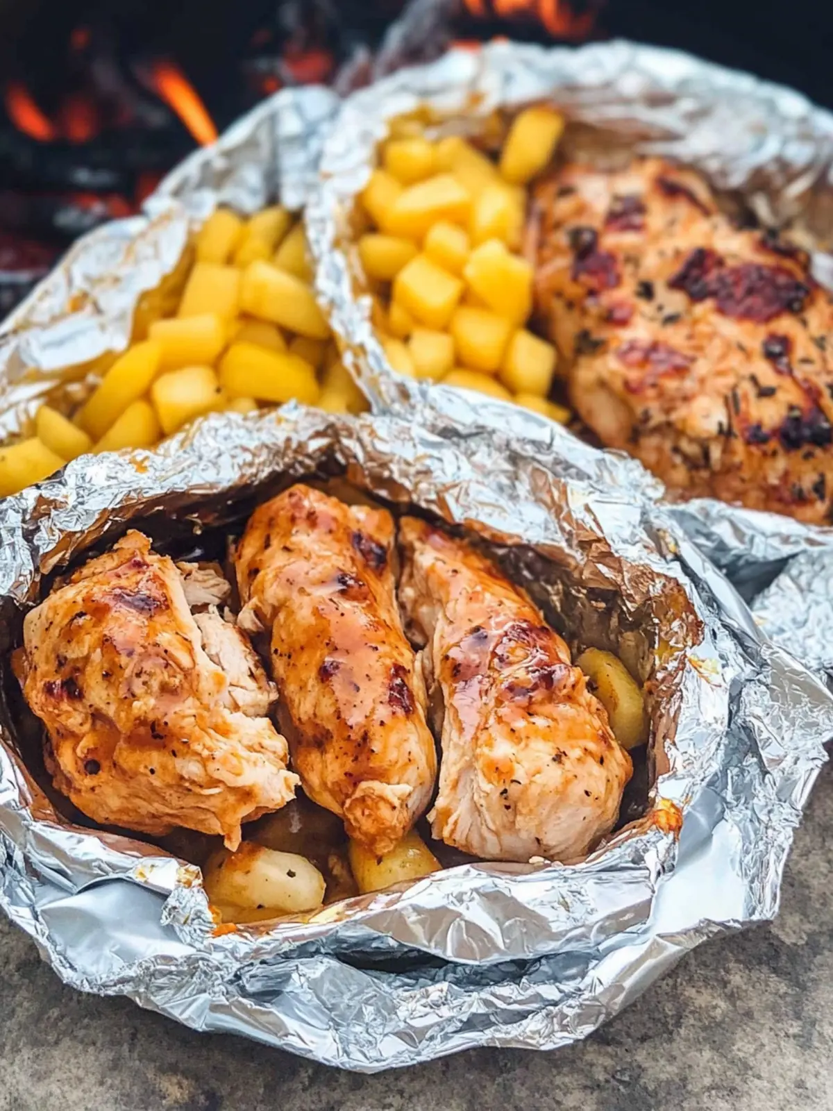 Campfire Chicken Foil Packs with Bold BBQ Flavor and Veggies 5 Campfire Chicken Foil Packs