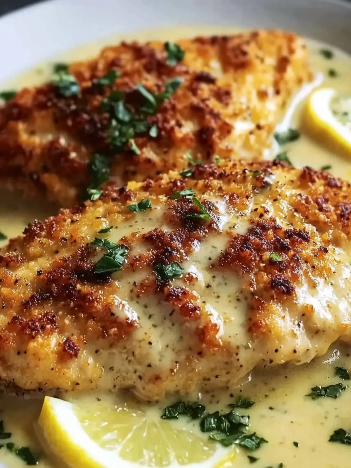 Lemon Pecorino Crusted Chicken with Creamy Lemon Sauce Magic 5 Lemon Pecorino Crusted Chicken With Creamy Lemon Sauce