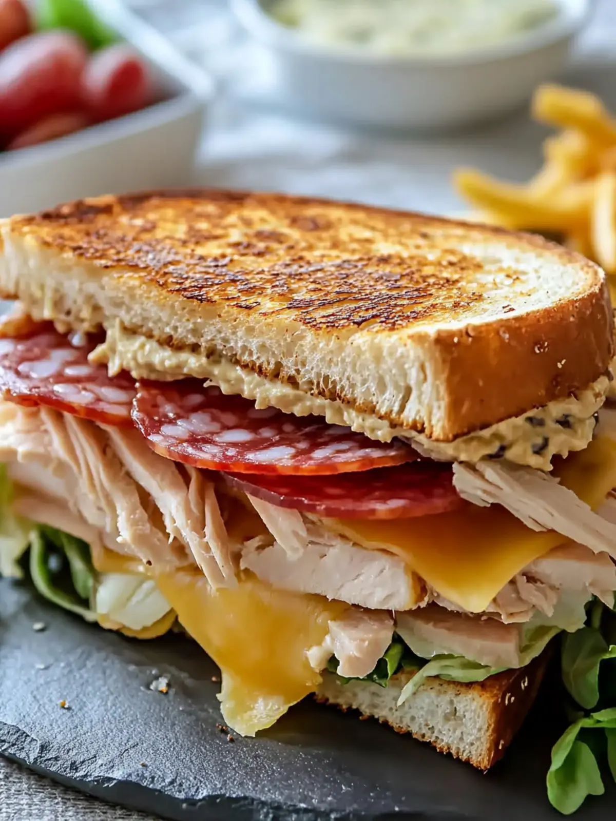 Irresistible TikTok Toasted Turkey Salami Cheese Sandwich Delight 4 TikTok Toasted Turkey Salami Cheese Sandwich