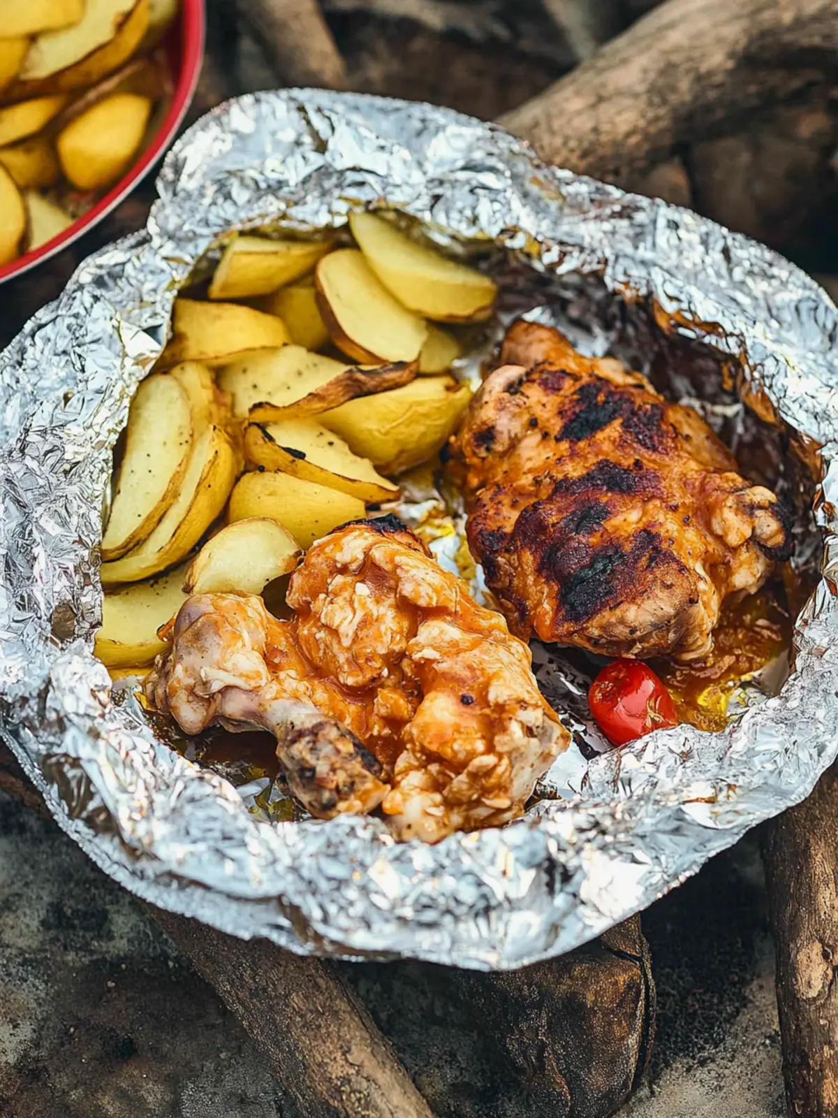 Campfire Chicken Foil Packs with Bold BBQ Flavor and Veggies 4 Campfire Chicken Foil Packs